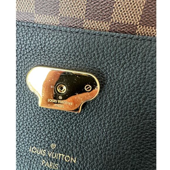 Louis Vuitton Damier Ebene Vavin PM Shoulder Bag – Black Leather & Brown Canvas - Picture 12 of 16